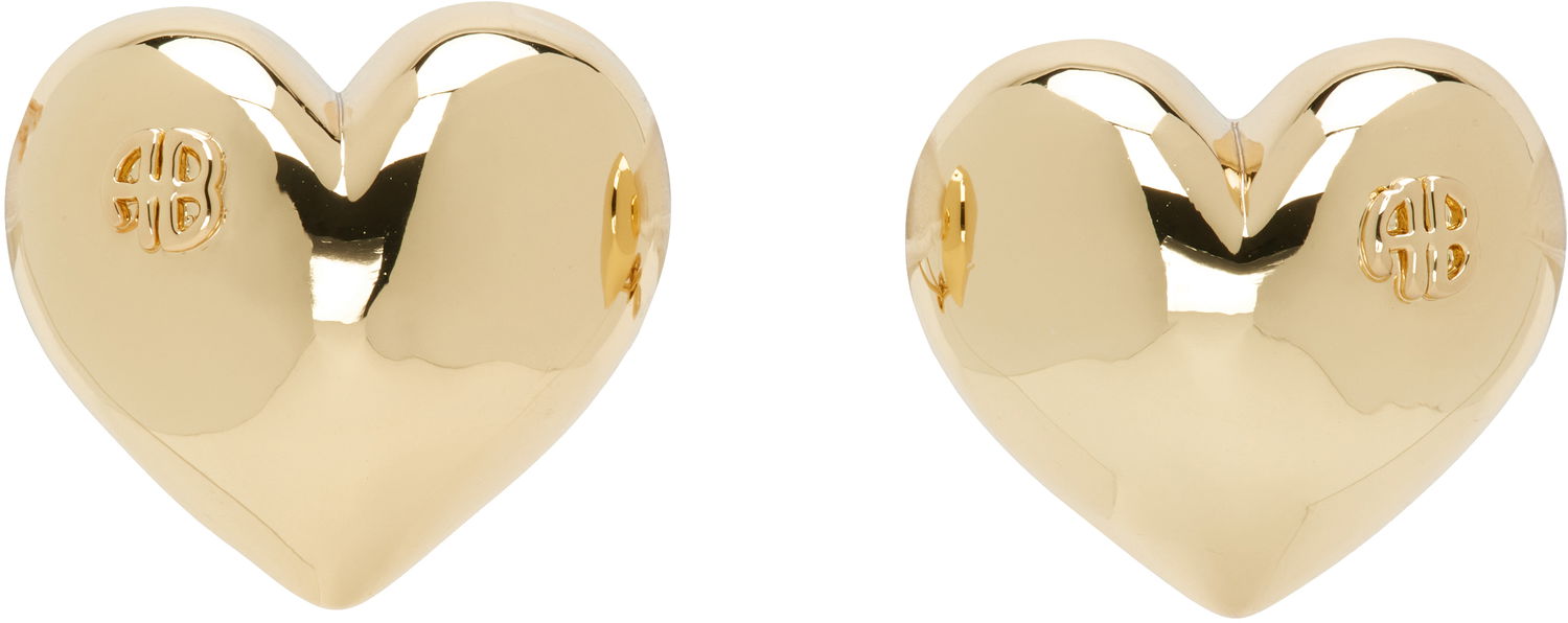 Обеци Anine Bing ANINE BING Heart Earrings Металик | A-15-10448-GLD1, 0