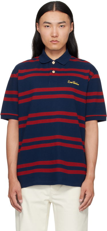 Поло тениска Valentino Valentino 'Chez Valentino' Cotton Piqué Polo Тъмно синьо | 7V3MH04CAYN, 0