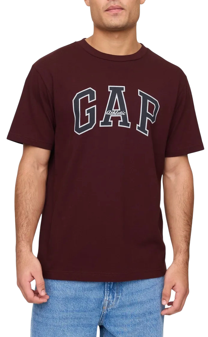 Тениска GAP T-Shirt GAP Archive Logo Бургунди | 797924-05