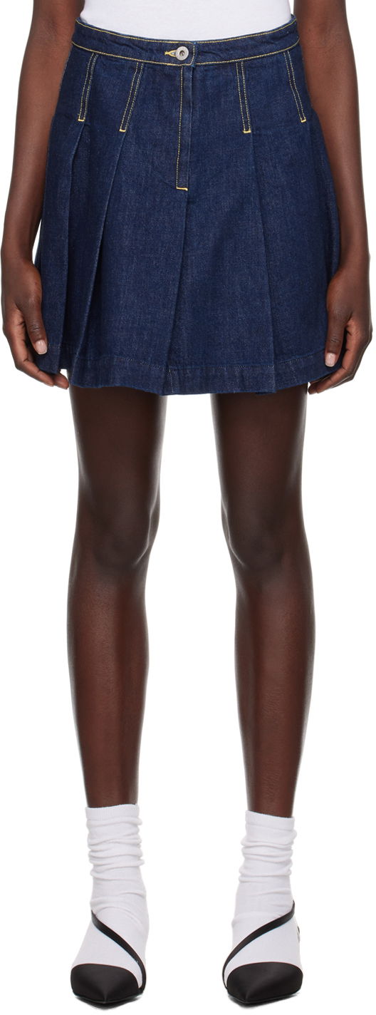 Пола KENZO Pleated Miniskirt Тъмно синьо | FE52DJ2796B1