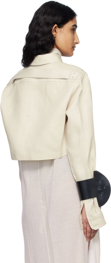 Риза Rick Owens Rick Owens Hollywood Linen Twill Cropped Shirt Бежово | RP01E7240 TWL, 2