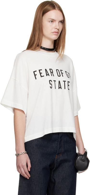 Тениска Fear of God Fear of God ESSENTIALS Boxy T-Shirt Бяло | 125SP257164FW, 1