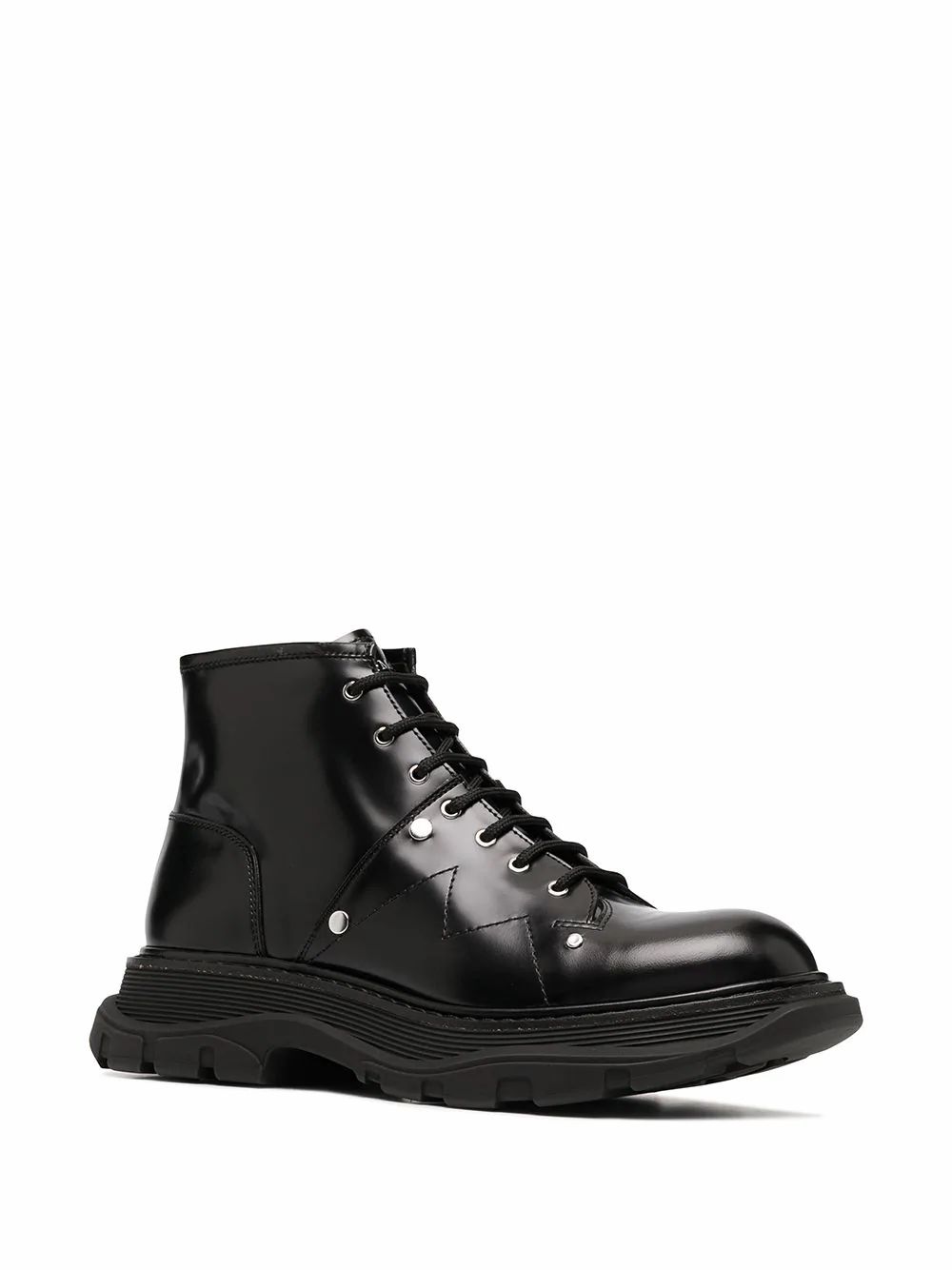Кецове и обувки Alexander McQueen Alexander McQueen Leather Ankle Boots Черно | 604253WHZ801000, 1