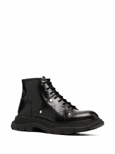 Кецове и обувки Alexander McQueen Alexander McQueen Leather Ankle Boots Черно | 604253WHZ801000, 1