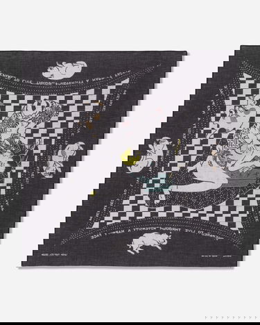 Шал KAPITAL Selvedge Bandana No Woman No Cry Черно | EK-1539BA BLACK, 3
