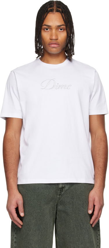 Тениска Dime Cursive T-shirt Бяло | DIMEHO2574WHT, 0