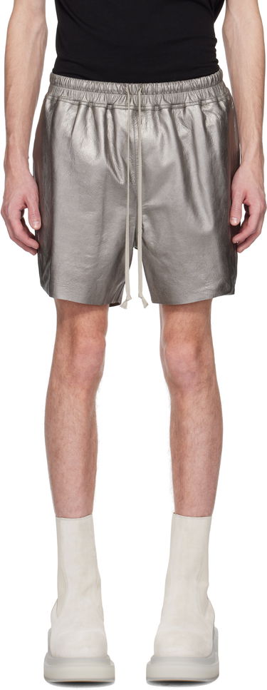 Къси панталони Rick Owens Rick Owens Hollywood Boxers Leather Shorts Металик | RR01E5306 LBAM, 0