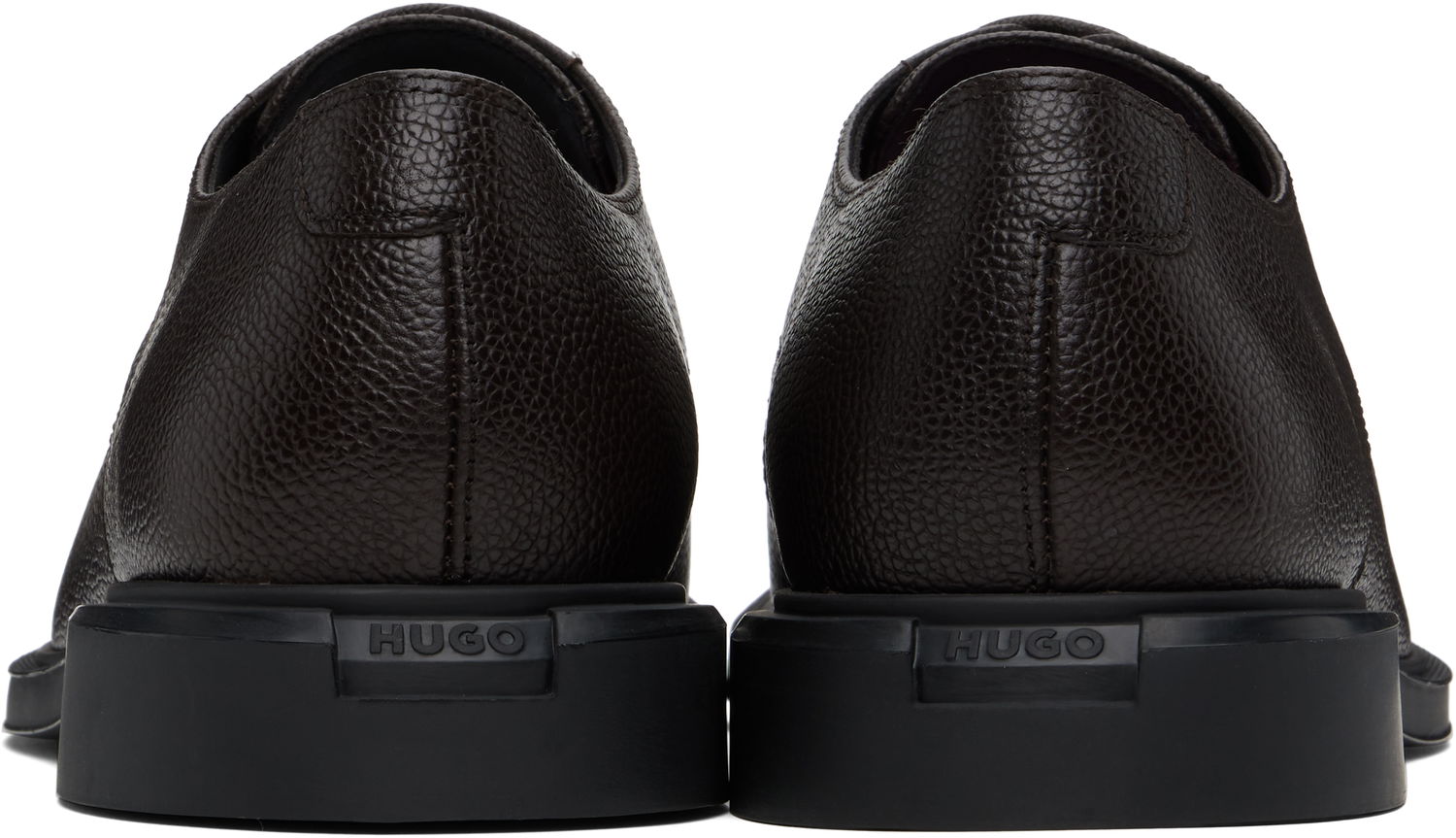 Кецове и обувки BOSS Hugo Grained Leather Derbys Кафяво | 50536212, 1