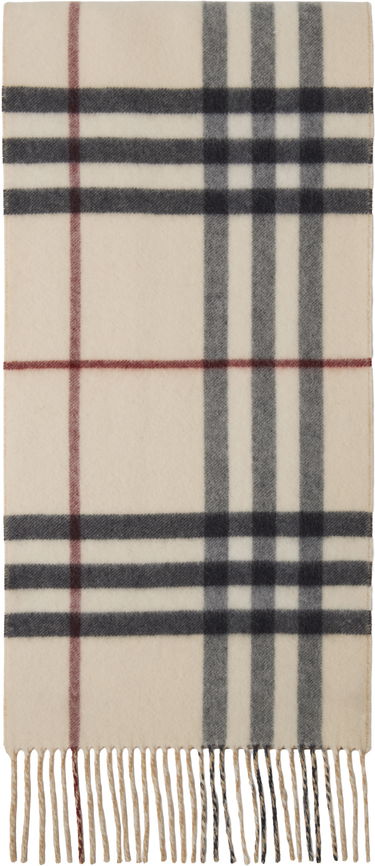 Шал Burberry Burberry Reversible EKD Check Cashmere Scarf Бежово | 8095224, 1