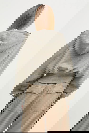 Суитчър Rick Owens Rick Owens DRKSHDW Collage Gimp Cropped Hoodie Сиво | DS02E7233.FGM, 2