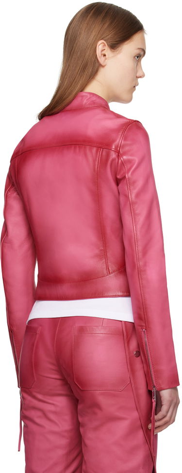 Яке Blumarine Blumarine  Leather Biker Jacket Розово | P422L051A, 2