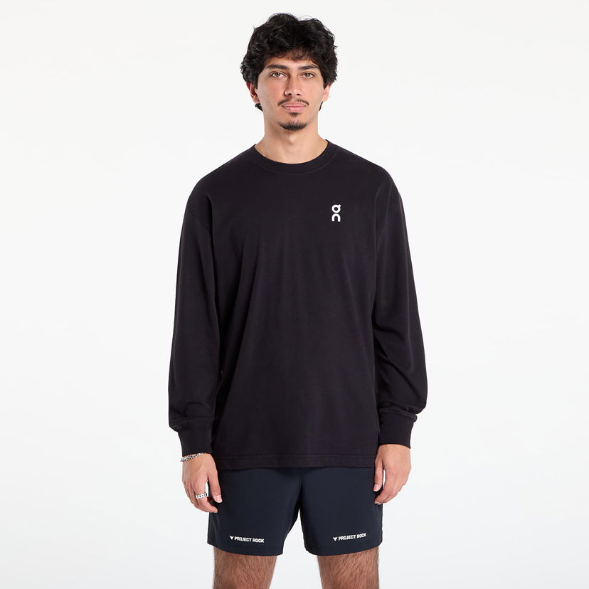 Тениска On Running On Club Long Sleeve T-Shirt Черно | 1ME30120553