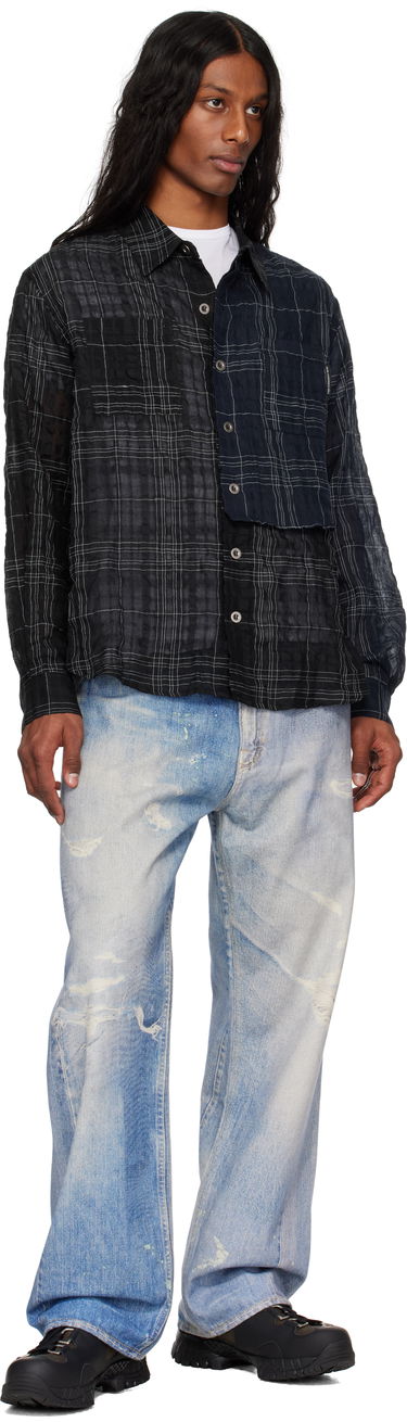 Риза Andersson Bell Andersson Bell Check Layered Shirt Черно | atb1275m, 3