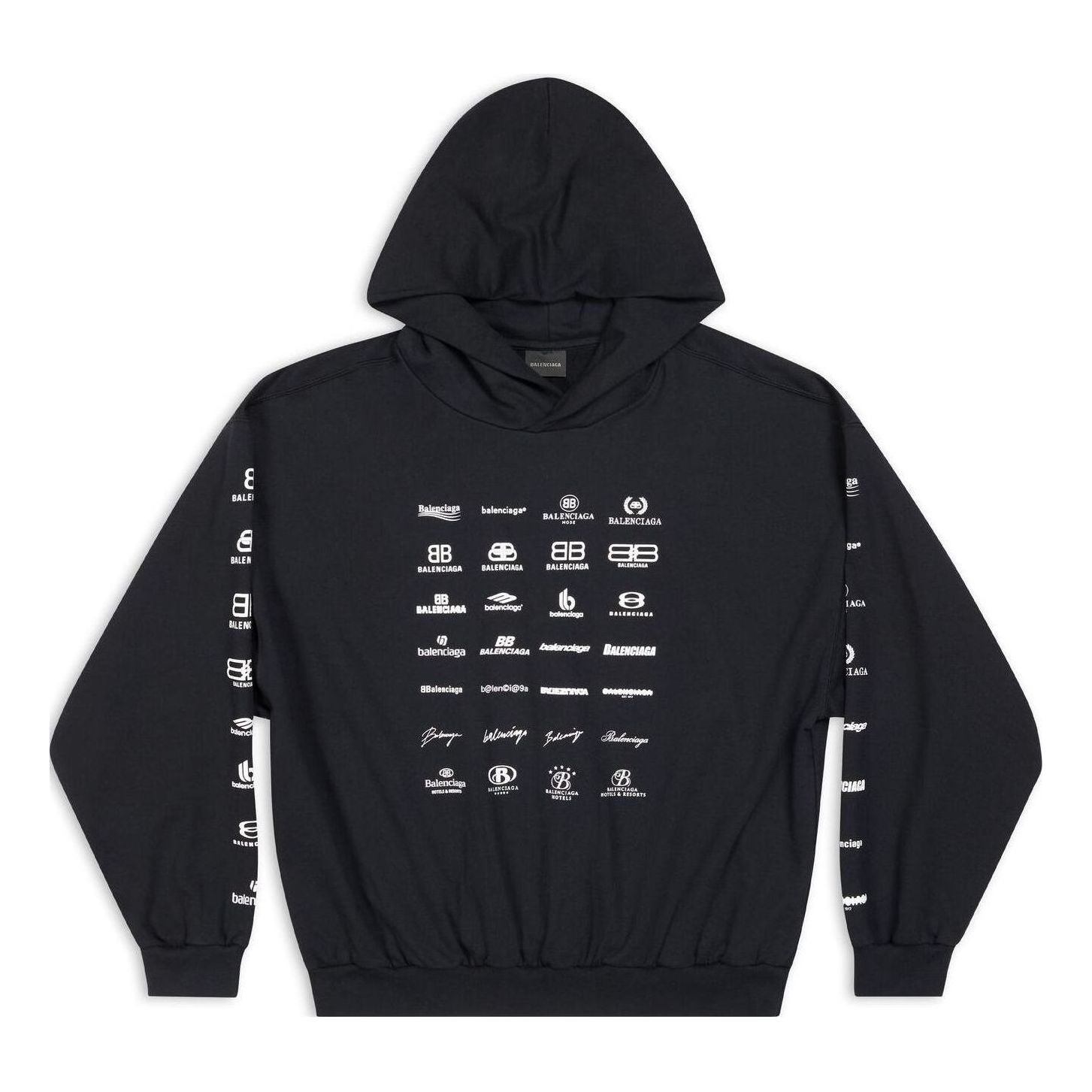 Суитчър Balenciaga Archives Logos Hoodie Черно | 726241TNVQ81070, 0