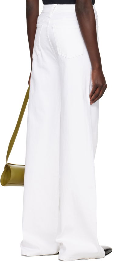 Дънки Khaite Dane High-Waisted Wide-Leg Flared Stretch Jeans Бяло | 1170902100, 2