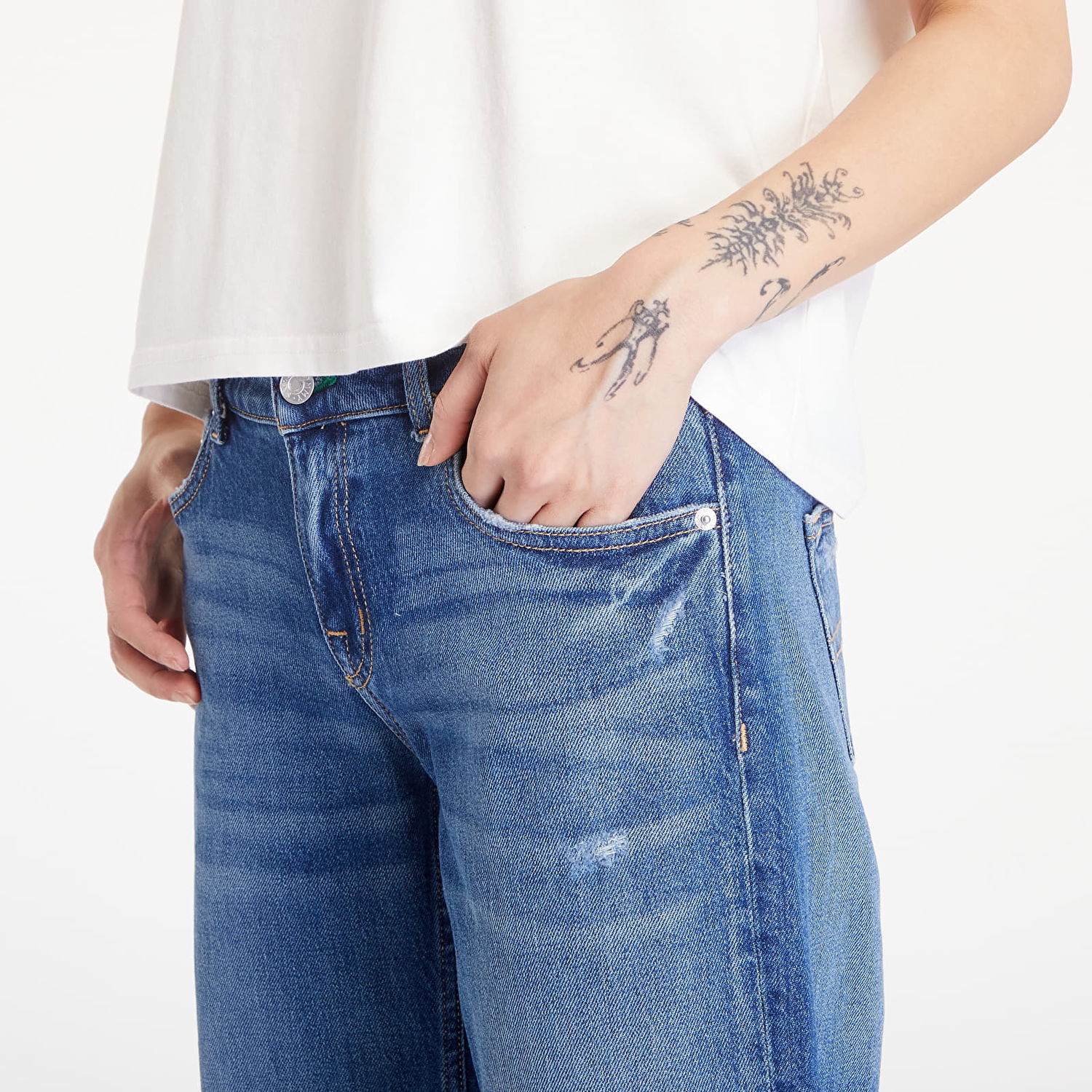 Дънки Tommy Hilfiger Sophie Low Rise Straight Distressed Jeans Denim Medium Синьо | DW0DW18249 1A5, 1