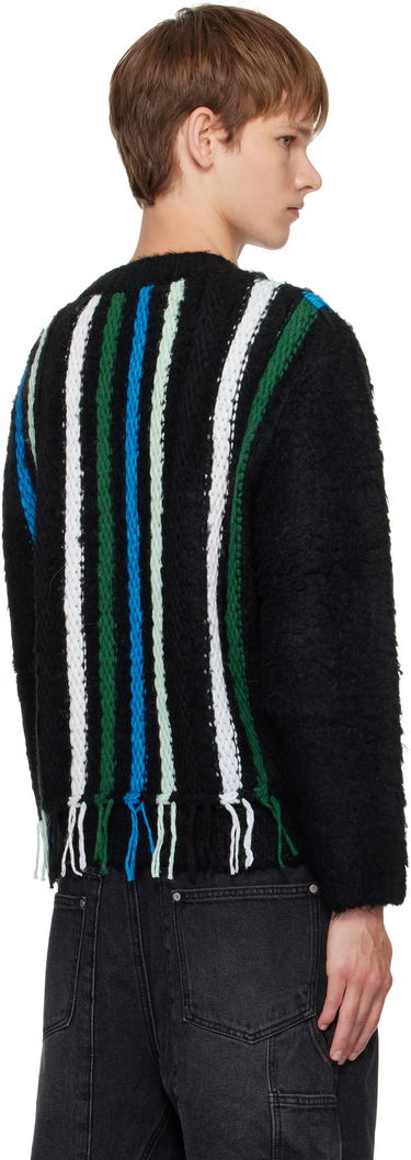 Пуловер Andersson Bell Andersson Bell Reverse Stripe Fringe Sweater Черно | atb1350u, 2