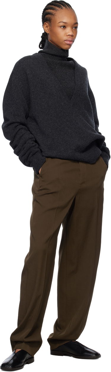 Панталони LEMAIRE Lemaire Belted Soft Tailored Trousers Кафяво | PA1155 LF1317, 3