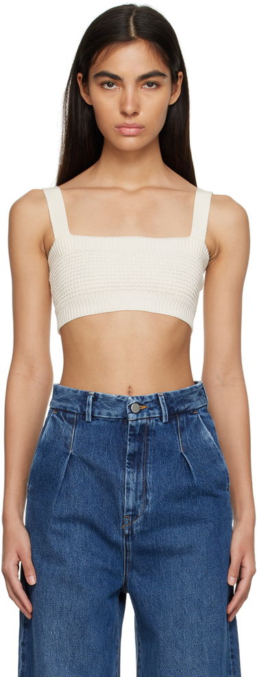 Потник Loulou de Saison Loulou de Saison Senna Tank Top Бяло | SENNA, 0