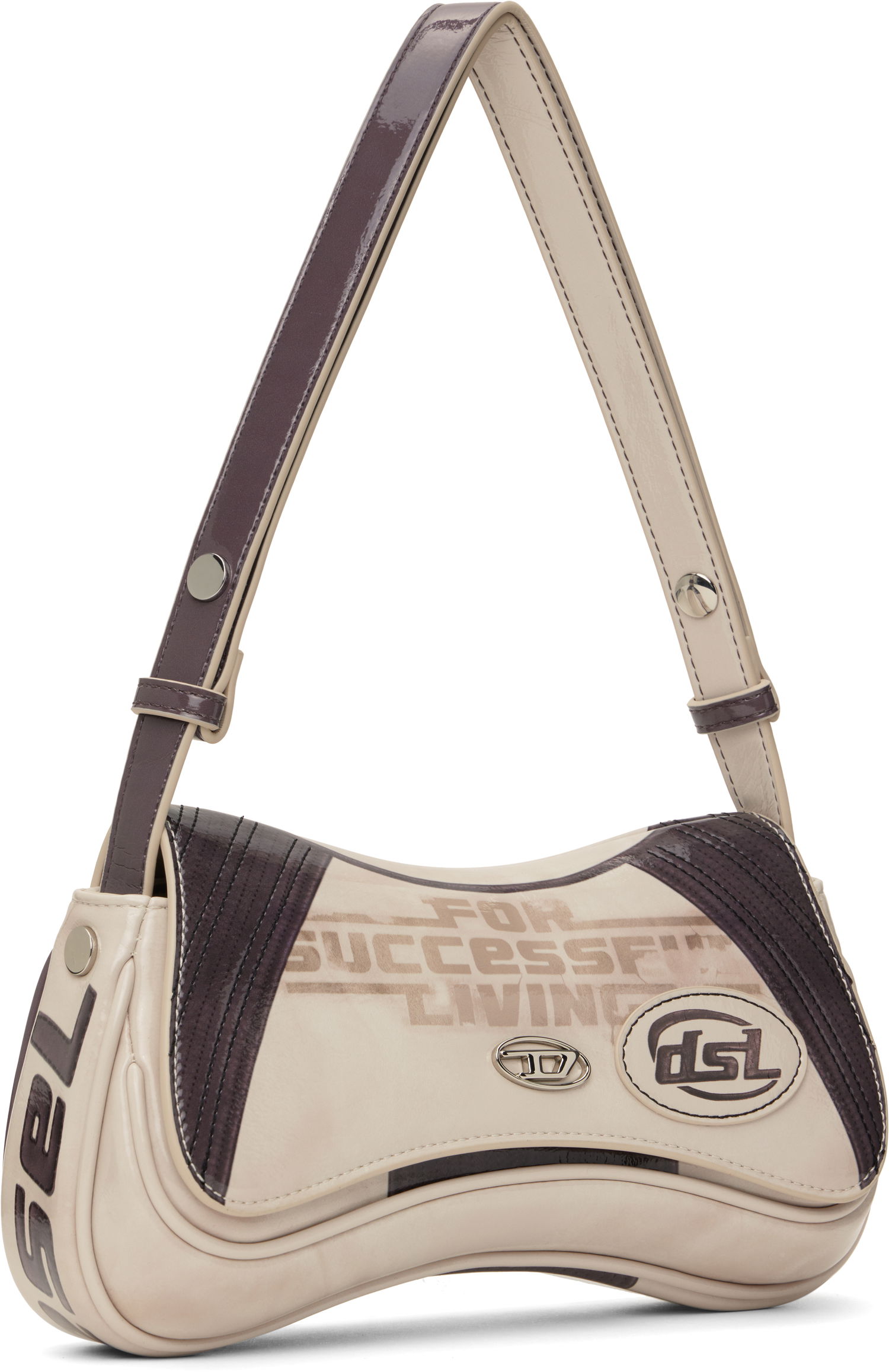 Чанта през рамо Diesel Diesel Play Glossy Clutch Bag Бежово | X10202 P8071, 1
