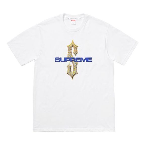 Тениска Supreme Diamonds Tee Бяло | SUP-SS18-0086