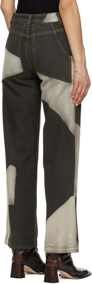 Дънки Eckhaus Latta Eckhaus Latta Wide Leg Jeans Зелено | 334-EL-PS25-T -, 2