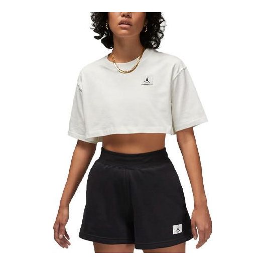 Съкратен топ Jordan Air Jordan Sport Cropped T-Shirt Бяло | DZ3212-133, 0