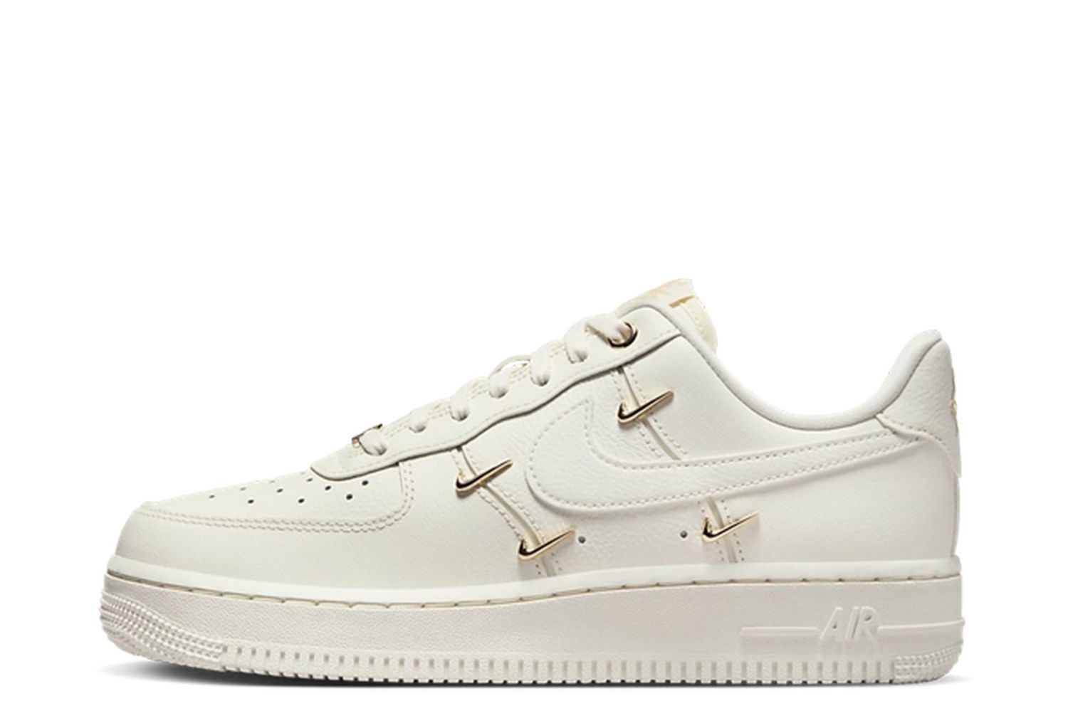 Кецове и обувки Nike Air Force 1 '07 LX CN "Gold Swooshes" Бяло | FV3654-111, 1