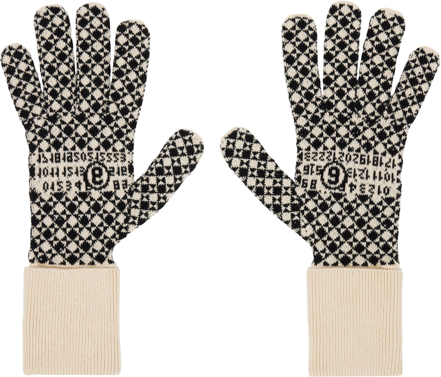 Ръкавици Maison Margiela MM6 Maison Margiela Knit Gloves with Cuffs Бежово | S52TS0045 M13141, 0