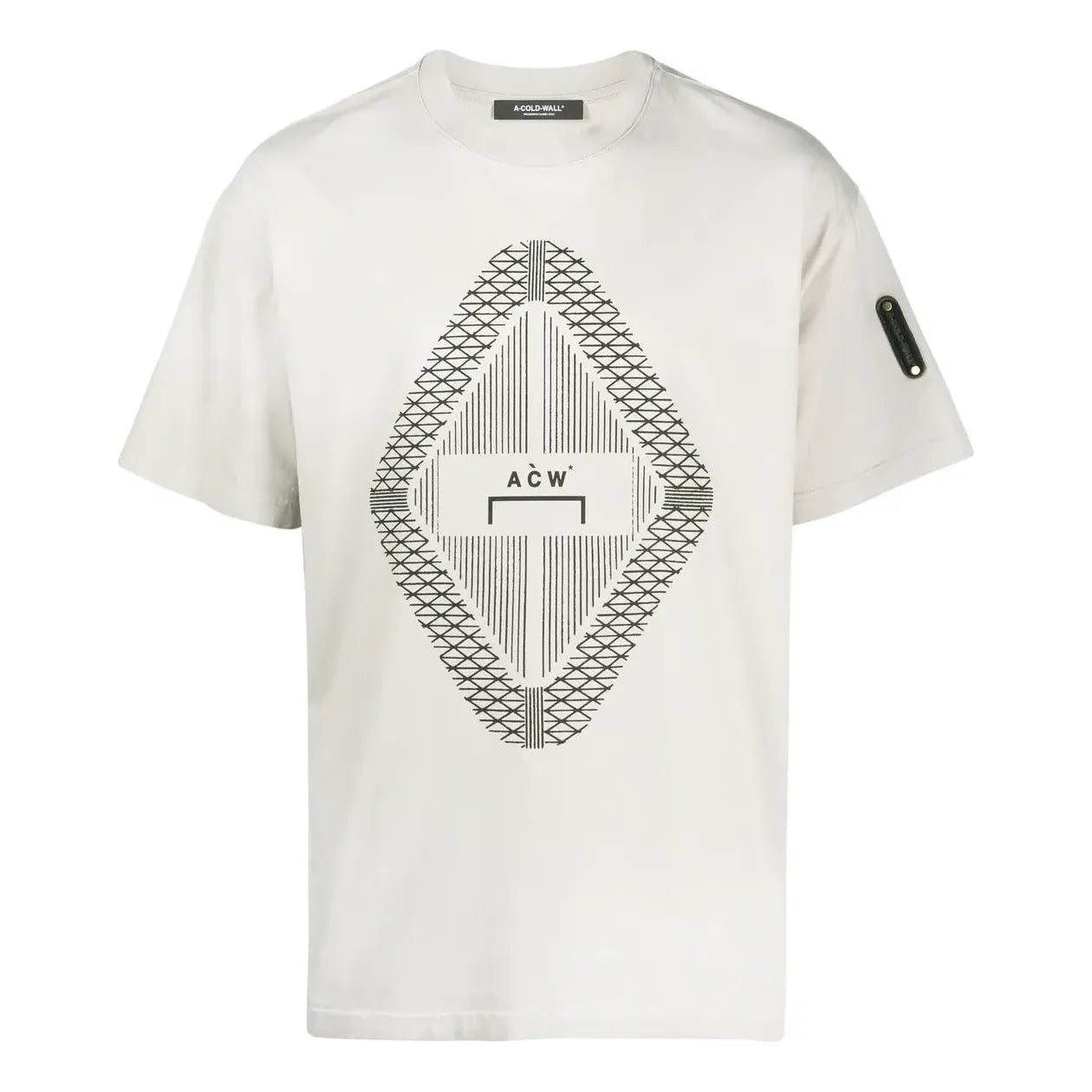 Тениска A-COLD-WALL* Diamond Logo Print T-Shirt Бяло | ACWMTS133-LGGR, 0