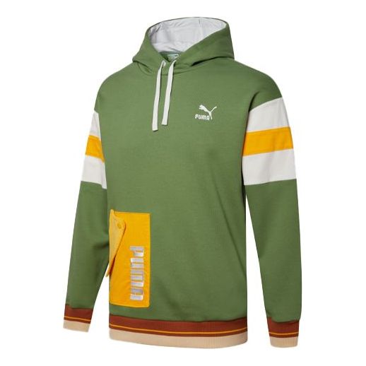 Суитчър Puma Retro Embroidered Logo Hoodie Зелено | 534679-67