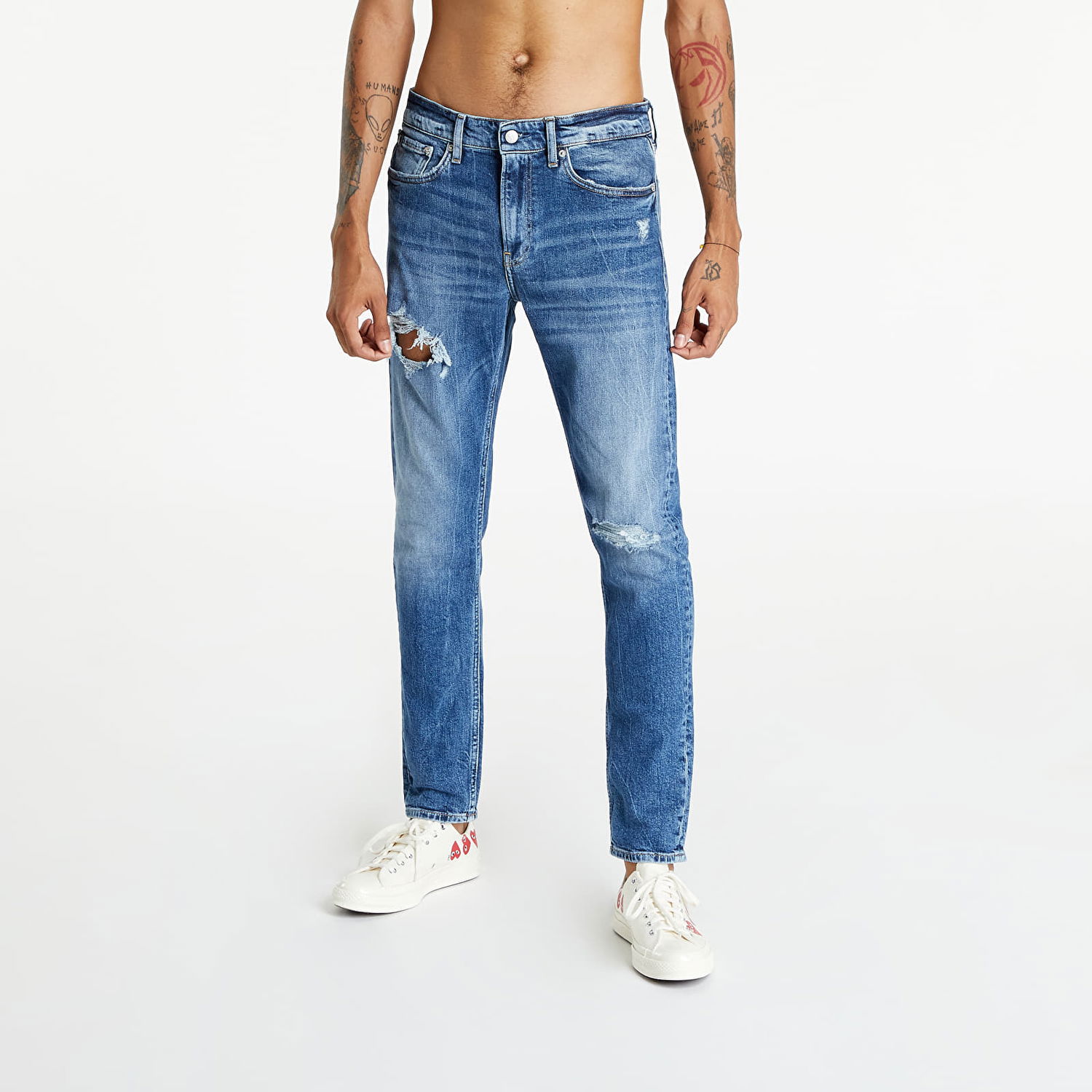 Дънки CALVIN KLEIN Jeans Slim Taper Синьо | J30J321284 1BJ, 0
