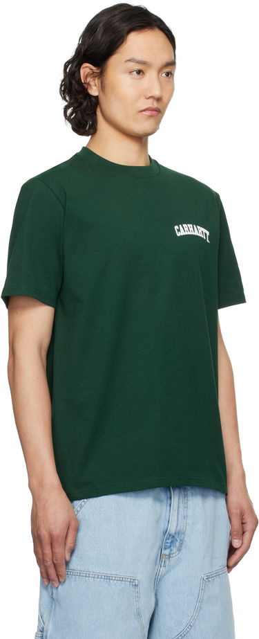 Тениска Carhartt WIP Short Sleeve University Script T-Shirt Зелено | I034852, 1