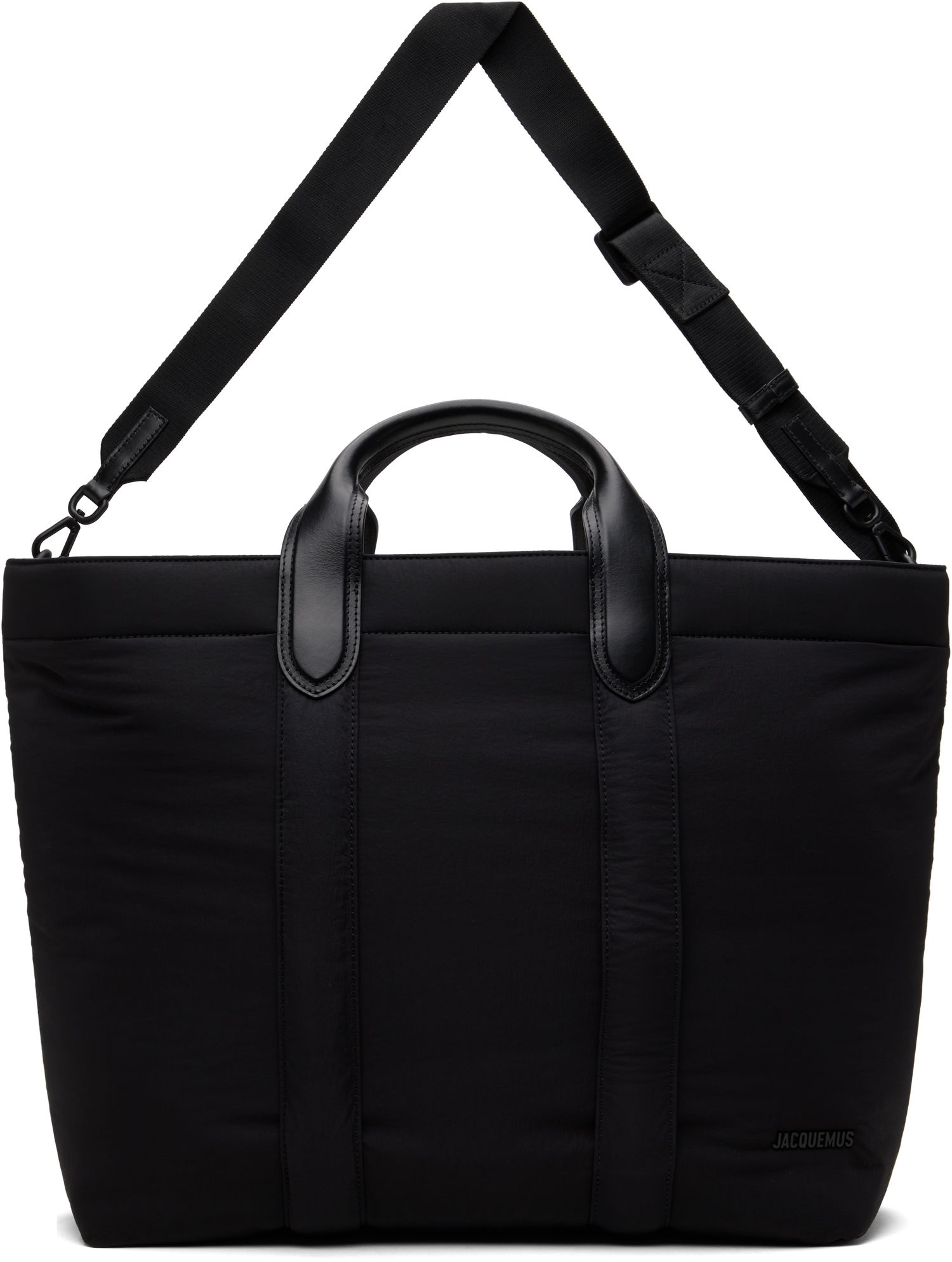 Голяма пазарска чанта Jacquemus JACQUEMUS La Croisière 'The Bambino Shopper' Tote Черно | 25E255BA423-3174, 0