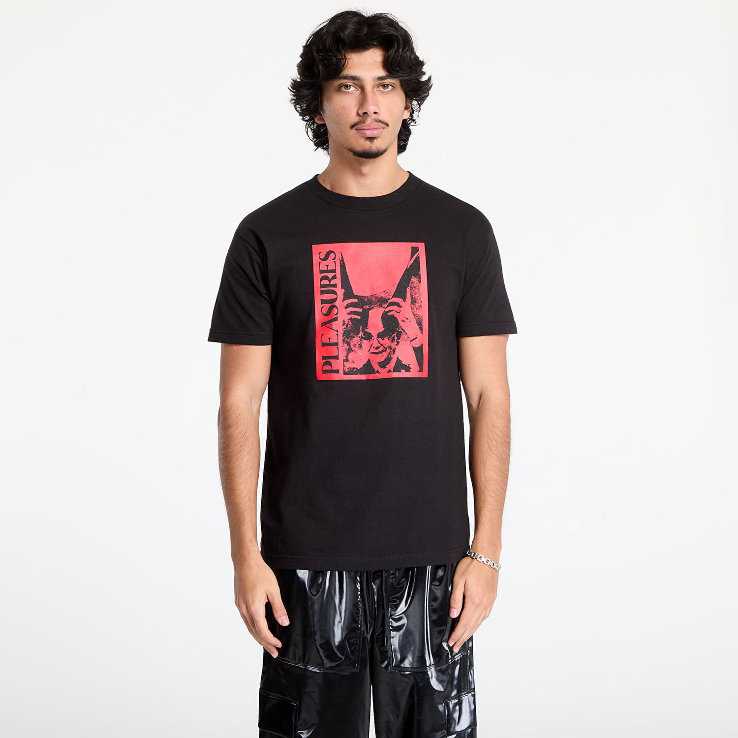 Тениска Pleasures Graphic Print Cotton T-Shirt Черно | P24W041 BLACK, 0