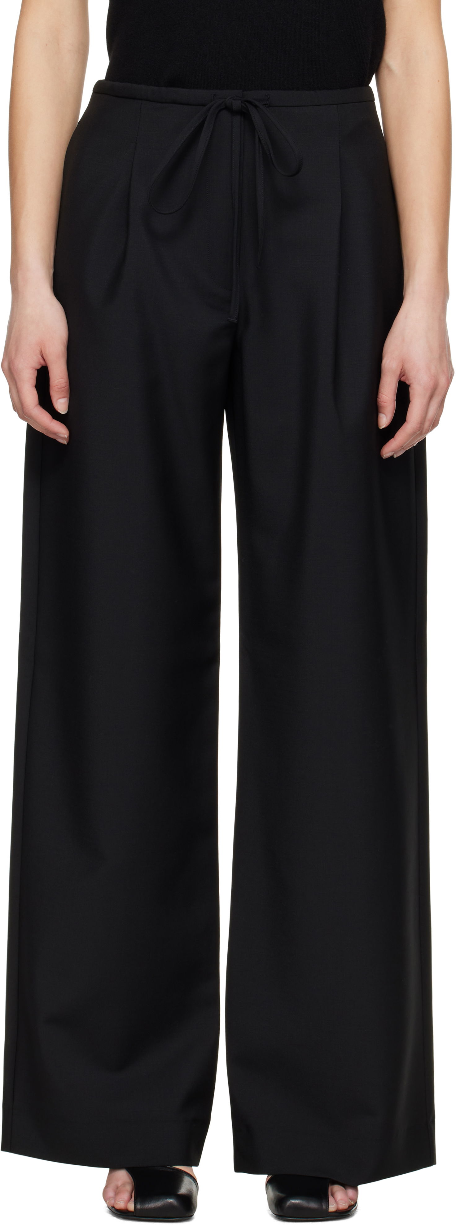 Панталони Róhe Róhe Relaxed Drawstring Trousers Черно | 415-30-007, 0