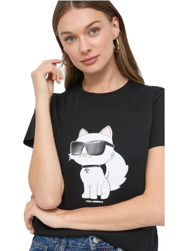 Тениска KARL LAGERFELD T-Shirt Черно | 230W1703