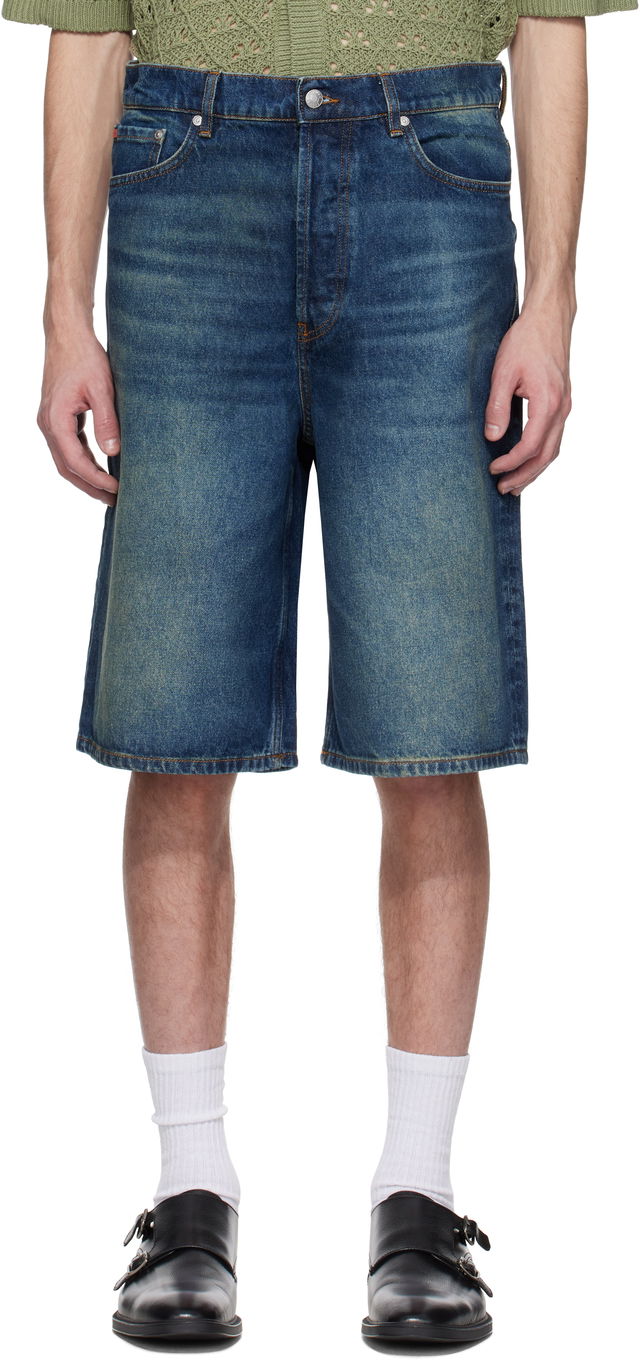 Hugo Logo Patch Denim Shorts