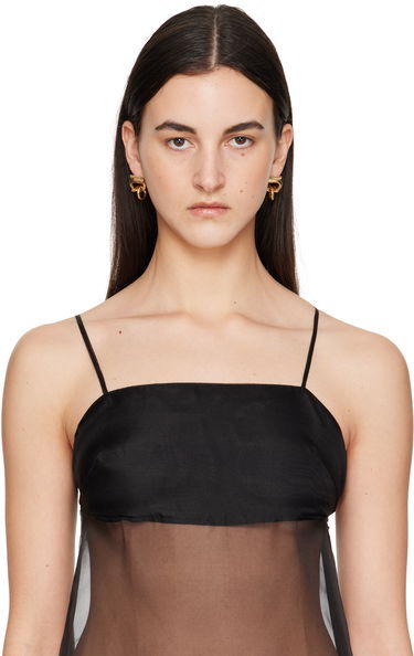 Обеци FERRAGAMO Ferragamo Gancini Earrings Металик | 780397, 2