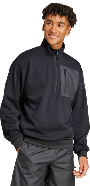 Суитчър adidas Originals adidas City Escape Fleece Half-Zip Sweatshirt Черно | jf3290, 1