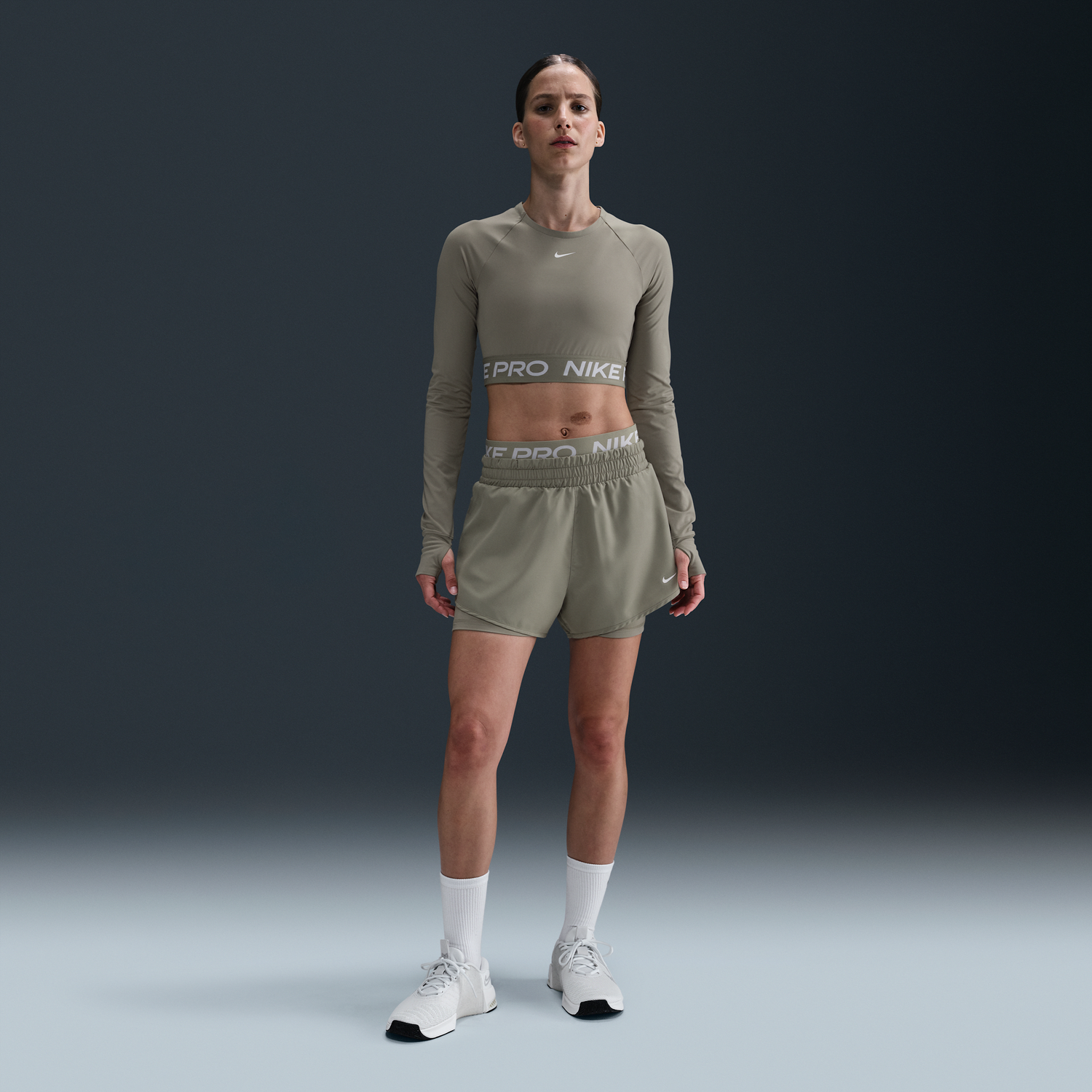 Къси панталони Nike Pro Dri-FIT 2-in-1 Training Shorts Зелено | HJ1204-320, 1