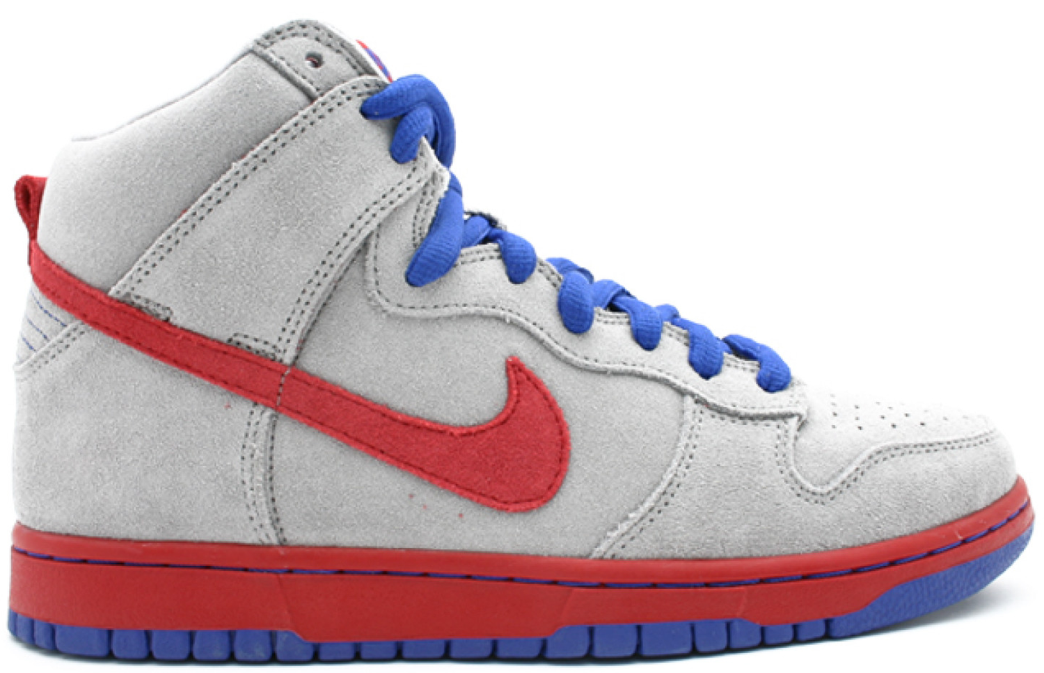 Кецове и обувки Nike Dunk High Medium Grey Varsity Red Old Royal Сиво | 305050-063, 0
