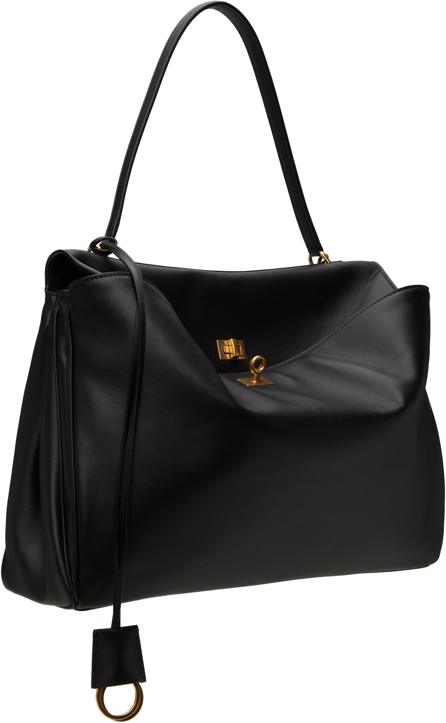 Голяма пазарска чанта Balenciaga Large Rodeo Leather Shoulder Bag Черно | 789744 2AA4V, 1