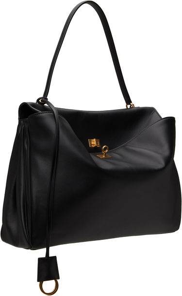 Голяма пазарска чанта Balenciaga Large Rodeo Leather Shoulder Bag Черно | 789744 2AA4V, 1