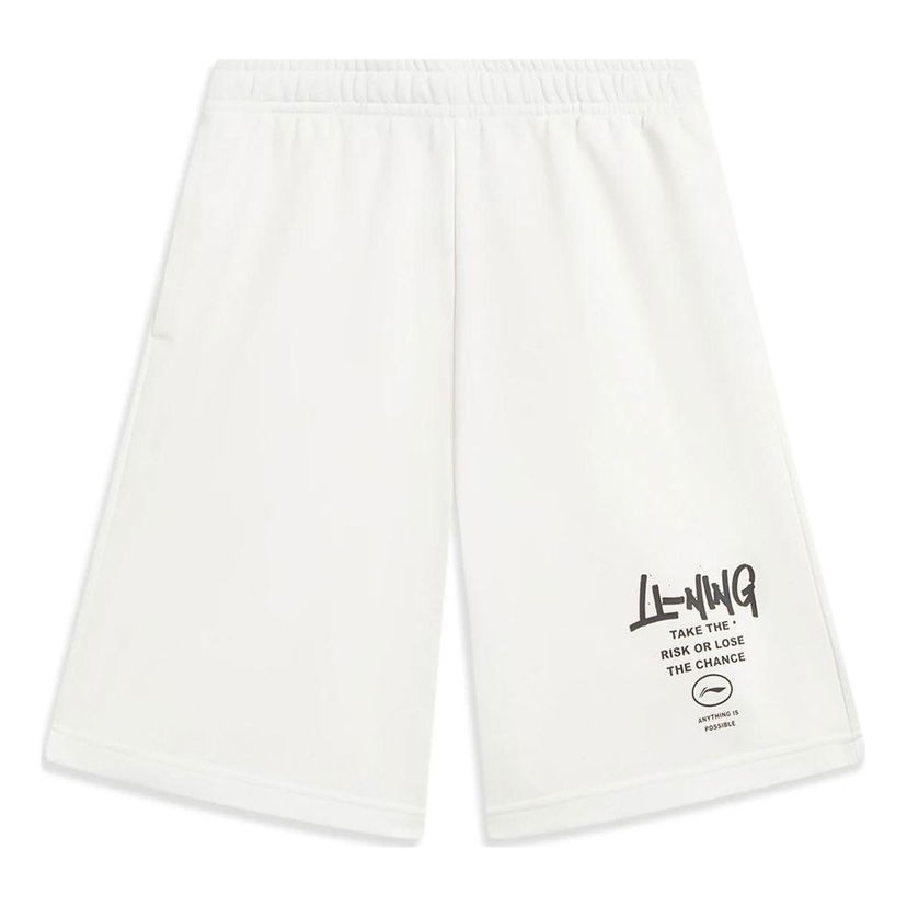 Къси панталони Li-Ning Anything Is Possible Graphic Straight Shorts Бяло | AKST593-1