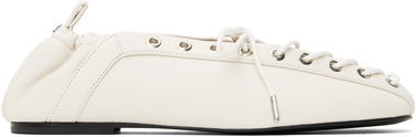 Pокля GANNI GANNI Lace-Up Ballerina Flats Бяло | S2962, 0