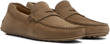 Кецове и обувки BOSS BOSS Suede Loafers Кафяво | 50541750, 3