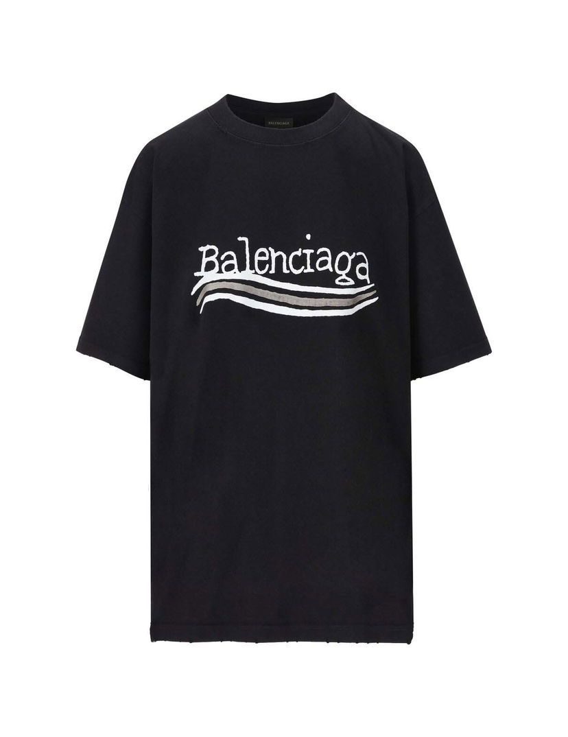 Тениска Balenciaga Hand Drawn Political Campaing Tee Черно | 641655TNVE71197
