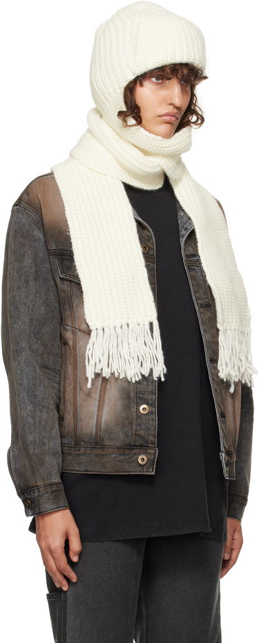 Шал We11done We11done Chunky Knit Beanie and Scarf Set Бяло | WD-KH3-24-642-U-IV, 3