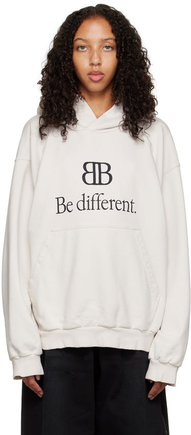 Суитчър Balenciaga Balenciaga Embroidered Hoodie Бяло | 720426 TNVV1, 0